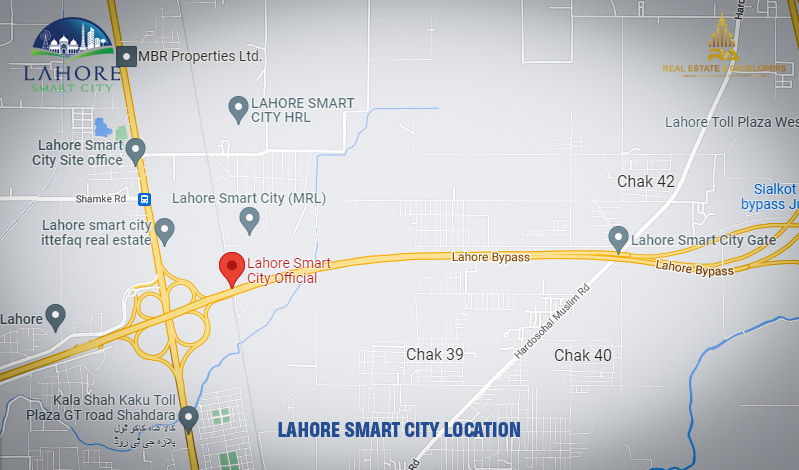 lahore smart city - Map